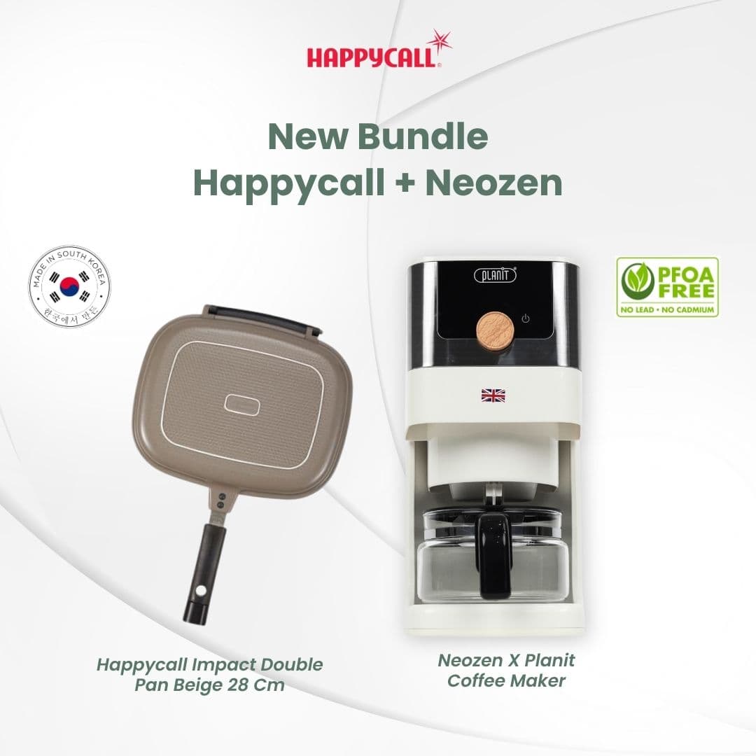 Happycall Impact Graphene Double Pan Beige + Planit Neozen Coffee Maker