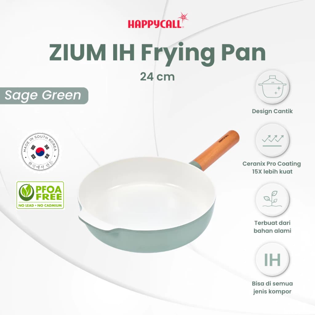 Happycall Zium IH Frying Pan 24 cm Green