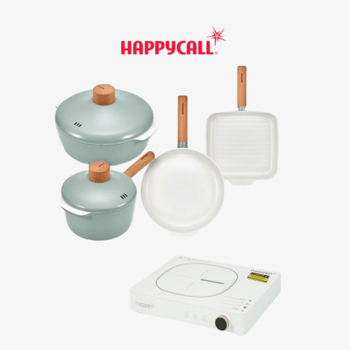 Happycall Zium Pan Set 4P + Neozen Induction Stove IH6
