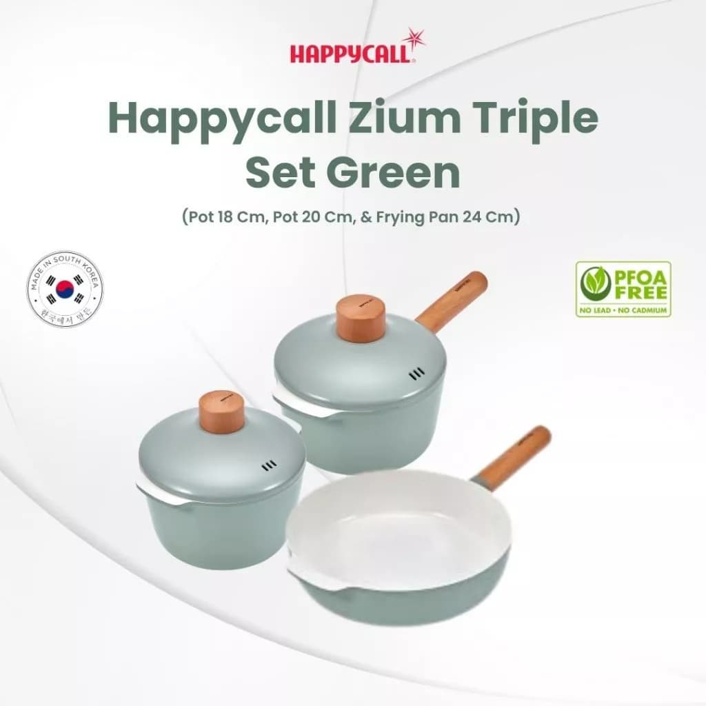 Happycall Zium Triple Set Green