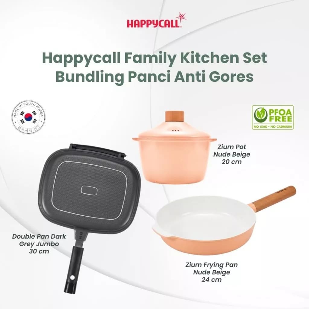 Happycall Family Kitchen Set Beige + Dark Grey
